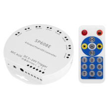 SP608E DC5V-24V WS2812B APP Music Controller with Remote 8 CH SP602E 4 CH WS2811 WS2815 LED Light Strip