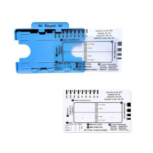 Regla de ECG de 7 Pasos Regla de ECG Regla de Plástico Herramienta de Medición para Interpretación de ECG/EKG Fácil de Transportar con 1 Funda