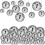 54 Pcs Disco , Hanging Disco  Decor  Silver Disco  Cake Topper Mirror  Decorations Wedding Christmas 1