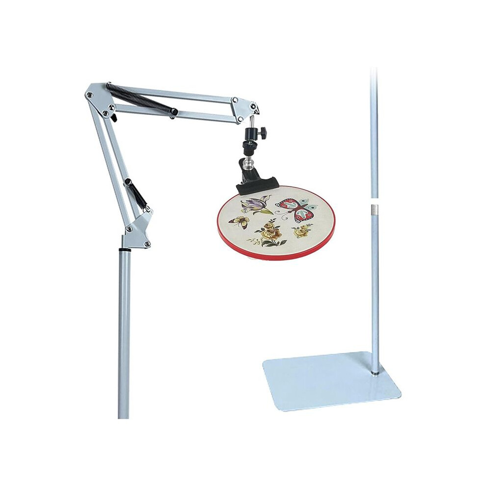 Embroidery Hoop Holder Lap Stand- Stitch Holder Stand Metal Embroidery Holder Stand Adjust For Embroidery Hoops B 4713132210013