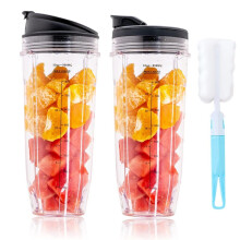 Paquete de 2 Vasos Mezcladores de Repuesto de 32 Oz con Tapa para Sorber para BL450 BL454 BL456 BL480 BL482 BL640 BL642 BL682 BN751