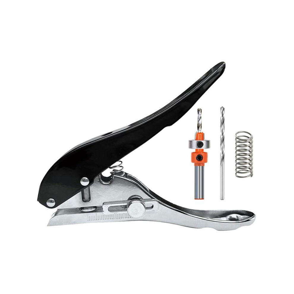 Portable Hole Punch Tool, Single Hole Puncher For Paper Plastic Cardboard, Heavy Duty Single Hole Punch For Id Card 8Mm 4712901413600