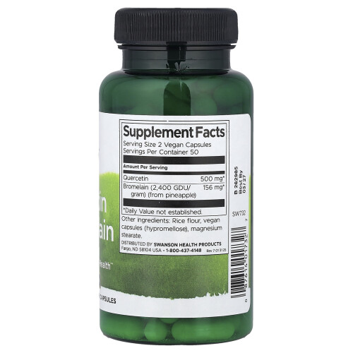 Swanson, Quercetin & Bromelain, 100 Capsules 2