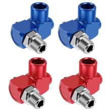 4 Stuks Luchtslangconnector, 360 Graden Draaibare Luchtslangfitting van Aluminium, 1/4 Inch Industriële Draaibare Luchtfittingen, 150 Psi