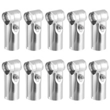 10er-Pack T-Rohrschellen, Robuste T-Rohrverbinder Aus Edelstahl 201, T-Kettenglied-Endschienenklemmen für Zäune