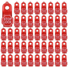 Peg Hook Lock Stop Lock 100 Pieces Plastic Red Stop Lock Anti-Theft Lock Retail Pin Hook Safety Display Hook Lock
