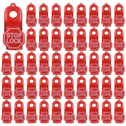 Peg Hook Lock Stop Lock 100 Pieces Plastic Red Stop Lock Anti-Theft Lock Retail Pin Hook Safety Display Hook Lock