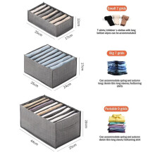 18 Schubladenboxen für Jeans Hosen T-Shirt Aufbewahrungsboxen Organizer Schrank Kleiderschrank Schubladen Organizer 7 Gitter S