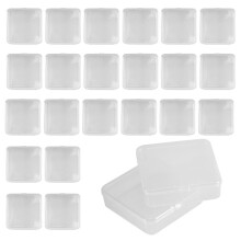 24 StüCke Kunststoff Aufbewahrungs Kasten, 3,3 X 3,3 Zoll, Leere Klappbox, für Schmuck, Hardware, Spielfiguren, Kunsthandwerk