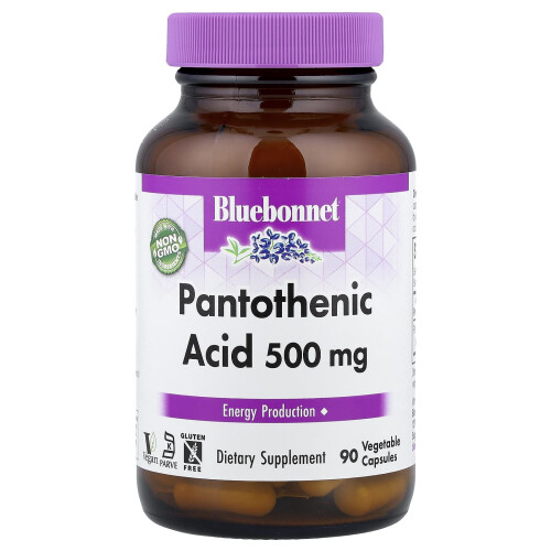 Bluebonnet Nutrition, Παντοθενικό Οξύ, 500 mg, 90 Βοτάνιας Καψούλες 1