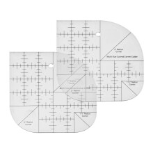 Curved Corner Cutter Quilt Lineal,Acryl Sewing Curved Corner Cutter Lineal, NäHschablone Patchwork-Werkzeug,2StüCk