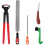Kits de Ferramentas de Ferrador Profissional de 5 PeçAs com PinçA de Casco de 14 Polegadas, Ferramentas de Cuidado de Casco para Cavalos, Gado, 1