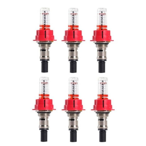 6 Pcs Underfloor Heating Manifold Flow Meter, Visual Flow Monitoring Regulator for Underfloor Heating Systems(1/2)