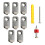 12PCS Wall Mount Hooks, Stainless Steel Hook, Heavy Duty Single Hole Hanger,  Hook T Shape 1
