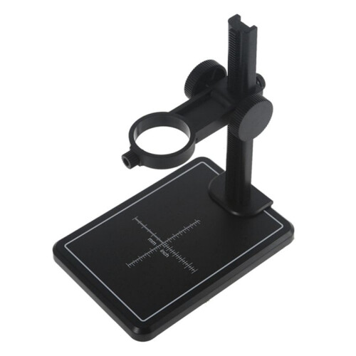 Microscope Stand with Scale Adjustable Stand Holder Bracket Large Base Microscope Endoscope Holder Stand Black