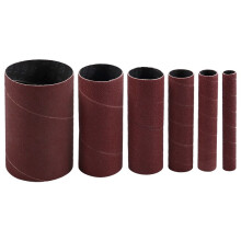 6 Pack Sanding Sleeves for Spindle Sander, 120 Grit, Aluminum Oxide Sandpaper Power Sanding Sleeves