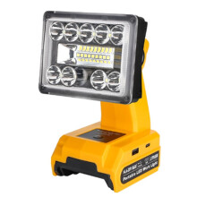 För 14,4-20V Li-Ion Batteri LED Bärbar Arbetslampa 9W 1000LM Emergency Tool Light Lamp Spotlig