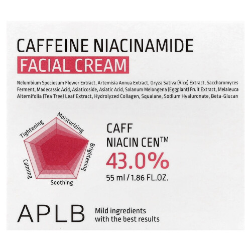 APLB, Koffein Niacinamid Ansiktskräm, 1.86 fl oz (55 ml) 1
