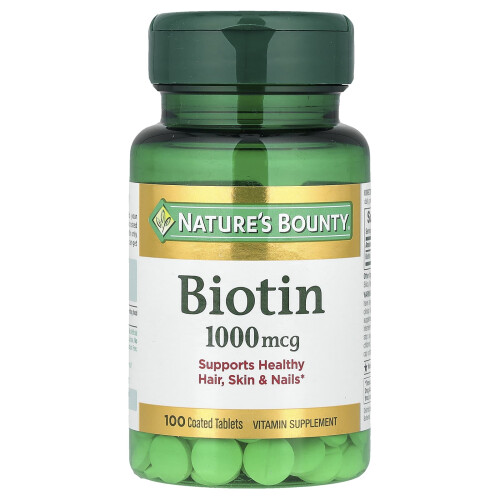 Nature's Bounty, Biotină, 1.000 mcg, 100 Tablete Acoperite 1