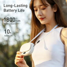 New 1800mAh Handheld Fan Multifunction Neck Hanging Fans 5 Speed USB Rechargeable Fan with Display Screen
