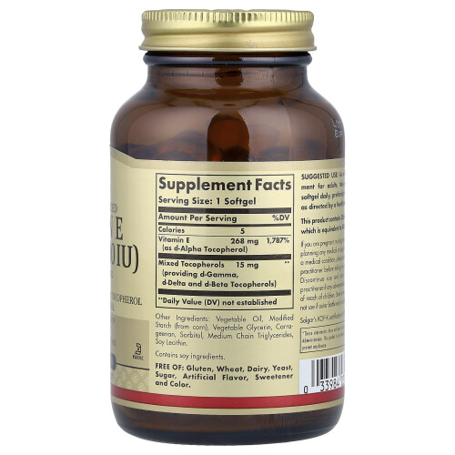 Solgar Solgar, Vitamina E Naturalmente Sucedida 2
