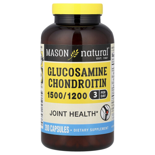 Mason Natural, Glucosamina Quitosano, 280 Cápsulas 1