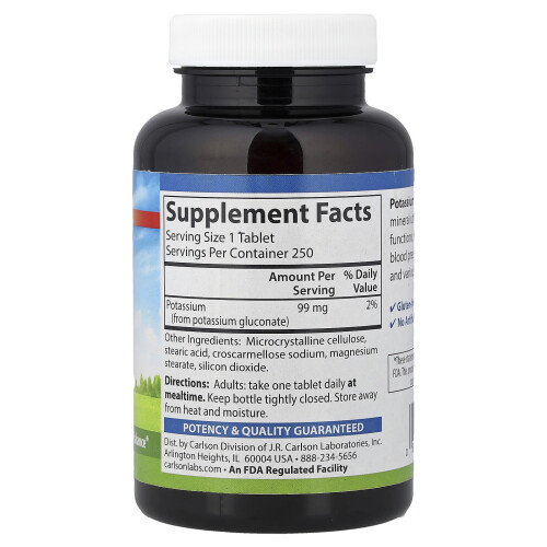 Carlson, Kalium, 99 mg, 250 Tabletten 2