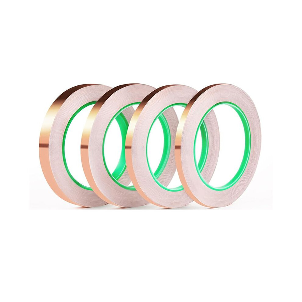 Copper Foil Tape, Conductive Copper Tape 4 Sizes (0.2/0.24/0.3/0.4 Inches) X 82.5 Feet, Suitable For Stained Glass 4711002494617