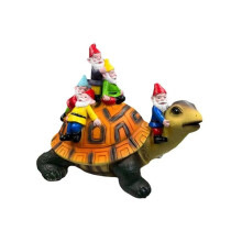 Garden Turtle Resin Handicraft Turtle Figurine Tortoise Statue Outdoor Decor Dwarf Sitting Turtle
