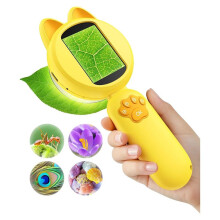 Microscope for Kids - 2 Inches LCD Screen with 8 Led Lights Portable Kid Scope - Learning for Kids