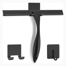 Raclette de Douche Tout Usage en Acier Inoxydable pour Portes de Douche, Outil de Nettoyage de Salle de Bain, Raclette pour Miroir de FenĂŞtre