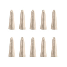 10 Pièces de Protection des Doigts en Cuir pour la Fabrication de Bijoux Artisanaux, Blanc Crème