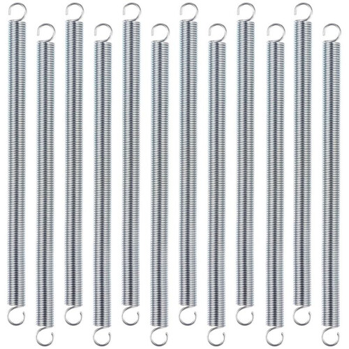 12 Peças de Mola de Extensão, 3/8 X 6-1/2 Polegadas, Aço de Mola de 0,047 Polegadas, Extremidades de Gancho Duplo para Máquinas de Construção