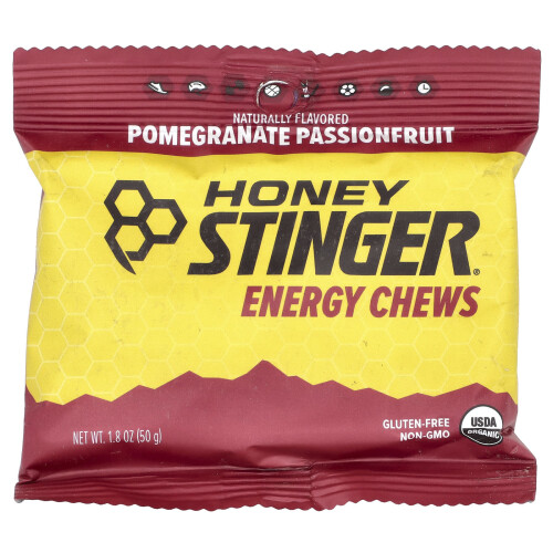 Χόουνι Στινγκερ, Energy Chews, Pomegranate Passionfruit, 12 Packets, 1,8 oz (50 g) Each 2