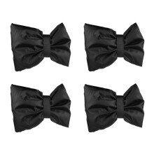 4 Pack Black Polyester Faucet Cover Indoor and Outdoor Insulation Faucet Cover Antifreeze Cover Outdoor in Winter.