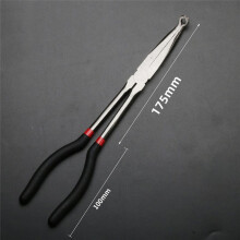5PCS Long Needle Nose Pliers Set 25/45/90-Degree Angle, Straight,Curved Pliers,O-Shape Clamp Long Nose Pliers