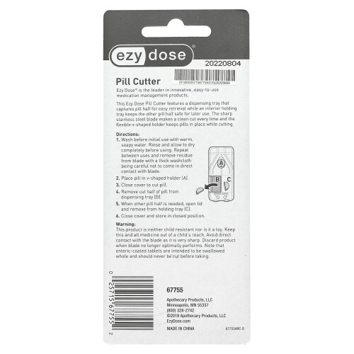Εζί Ντος, Pill Cutter with Dispenser, 1 Count 1