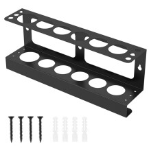 Caulking Tube Holder, Wall Mounted Caulk Tools Rack, Holds 6 Tubes Caulking Nozzle, Sealant Organizer Caulking Tube Rack