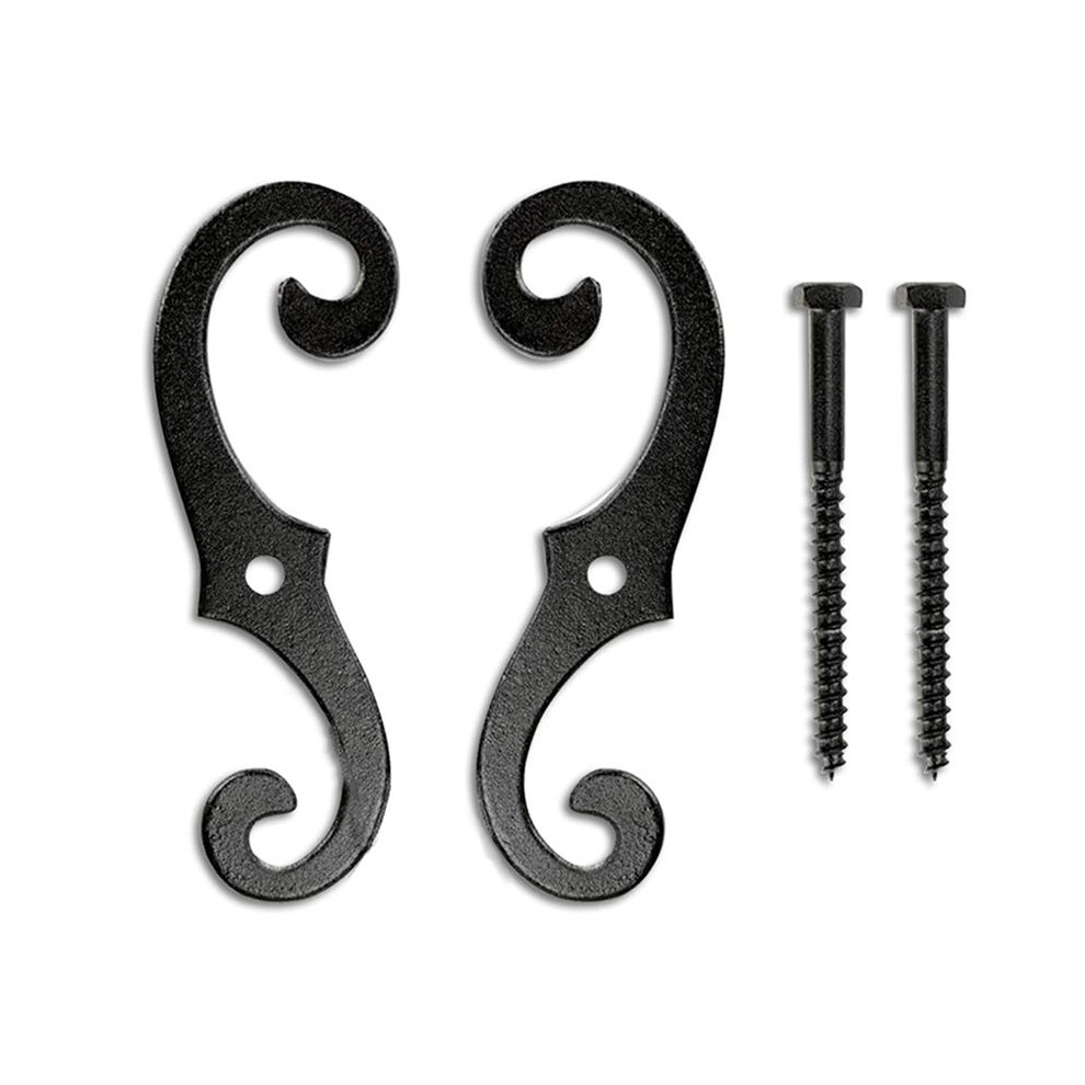 2Pcs Cast Iron Shutter Fasteners - Decorative S-Shape Shutter Dogs Hardware - Rust-Resistant External Shutter Tieback Tauoh