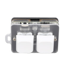 2-Key Mechanical Keyboard USB-C Bluetooth White with RGB & Blue Switch