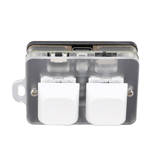 2-Key Mechanical Keyboard USB-C Bluetooth White with RGB & Blue Switch