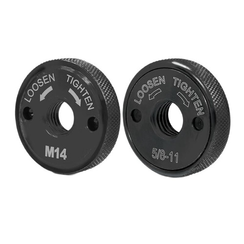 2 Porcas para Rebarbadora Angular de 4,5 Polegadas e 5 Polegadas, Sem Necessidade de Chave, Porcas de Flange Autotravantes de 5/8-11 e 5/8 Polegadas