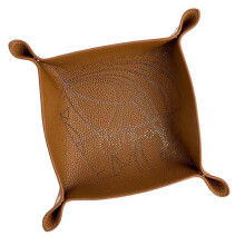 Bolsa Transversal de Couro com Design Oco de Luxo para Armazenamento de Joias e Acessórios, Chaveiro, Pulseira e Organizador B