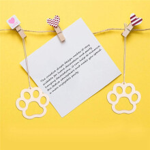 50PCS Dog Paw Wood DIY Crafts Cutouts Wooden Little Claw Shaped Hanging Ornaments Pets Decorations