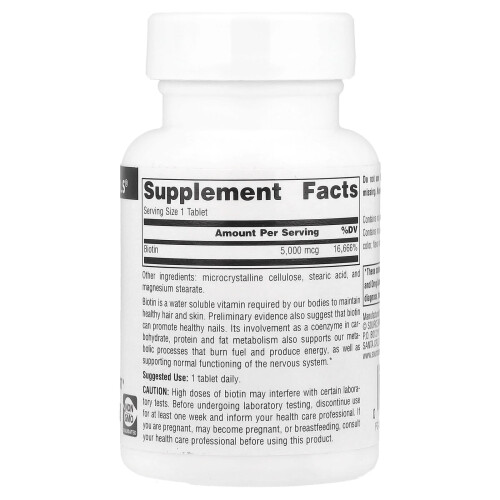 Source Naturals, Biotin, 5,000 mcg, 120 Tablets 2