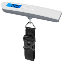 50 Kg Draagbare Bagageweegschaal, Hoge Precisie, Blauwe Achtergrondverlichting, Digitale Hangweegschaal, LCD-Scherm, Elektronische Visweegschaal