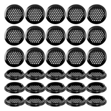 30 Stuks 2 Inch Soffit Ventilatieroosters Ronde Luchtroosters Roestvrijstalen Ventilatiegaas Gat Lamellen voor Keuken Schoenen Badkamerkast