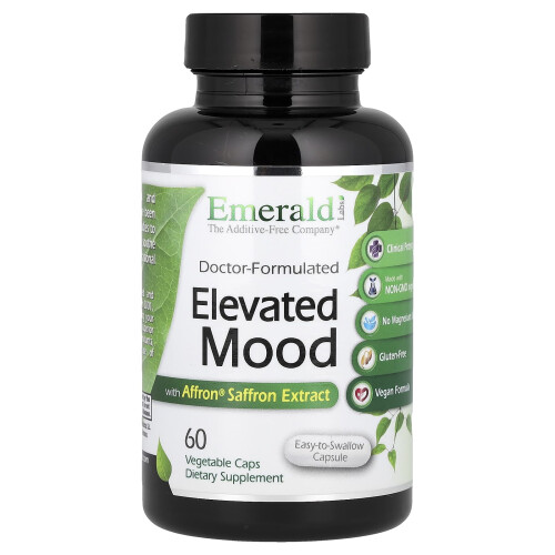 Emerald Laboratories, Elevated Mood with Affron Saffron Extract, 60 Vegetable Caps 1