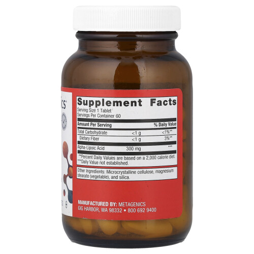 Metagenics, Αλφα-Λιποϊκό Οξύ, 300 mg, 60 Πιλάκια 2