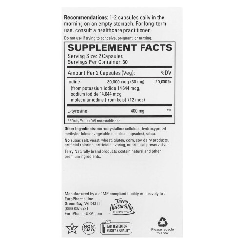 Terry Naturally, Thyroid Care, 60 Capsules 2
